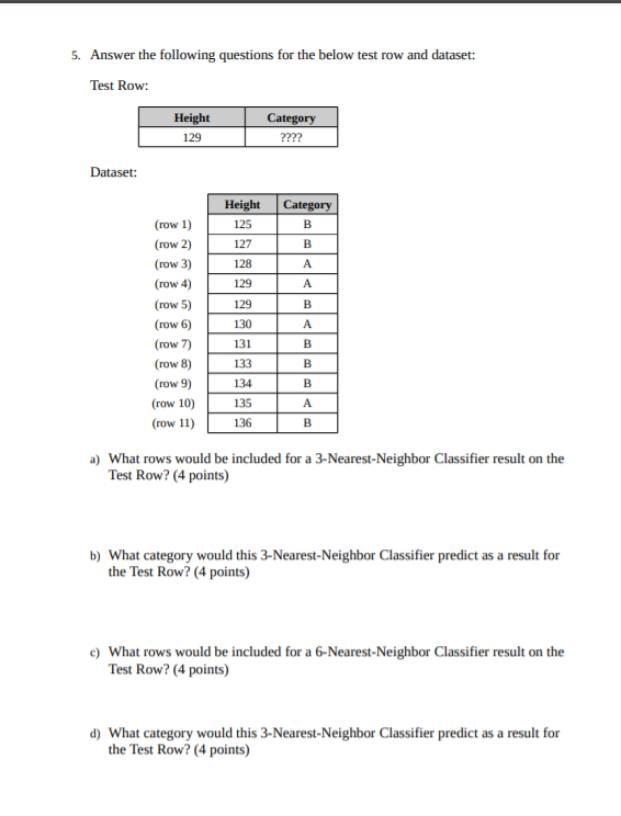 Solved 5. Answer the following questions for the below test | Chegg.com