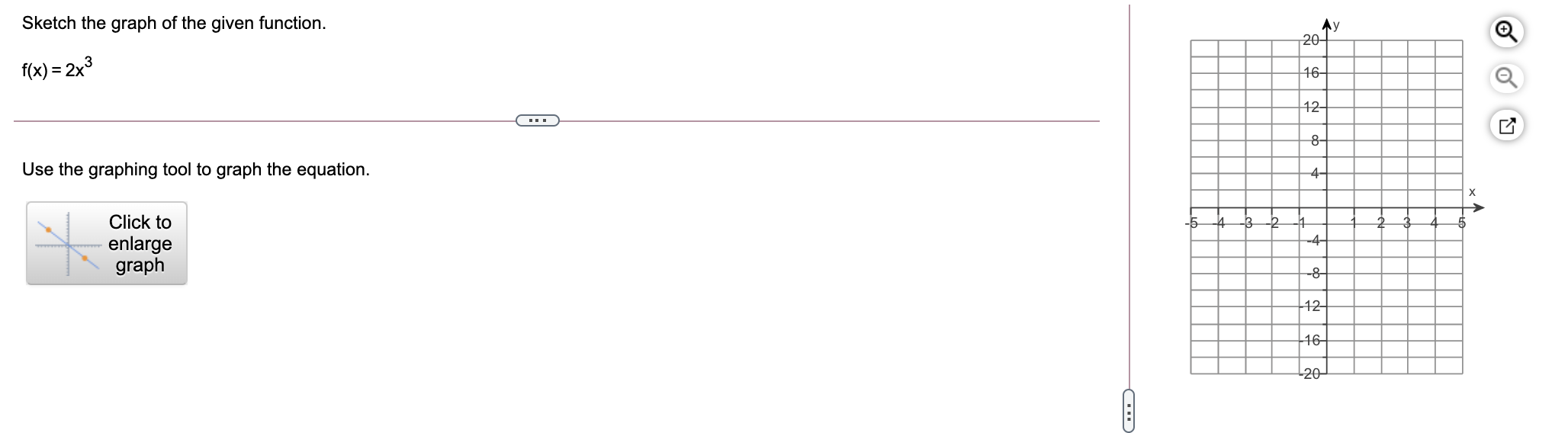 Solved Graph the function. 20 f(x) = - 4x 0 Use the graphing | Chegg.com