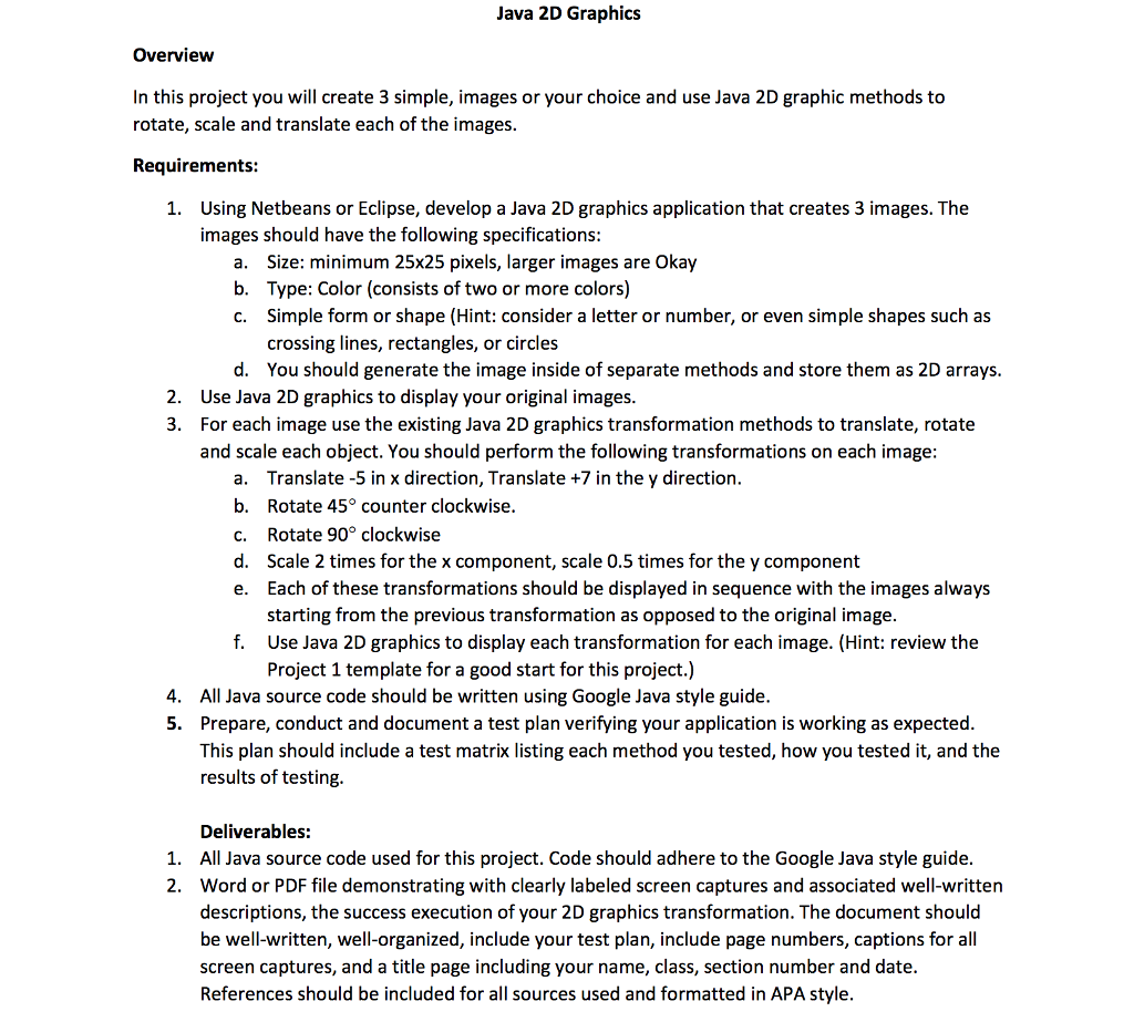 Solved Hello, I need help with a project for 2d graphics in | Chegg.com