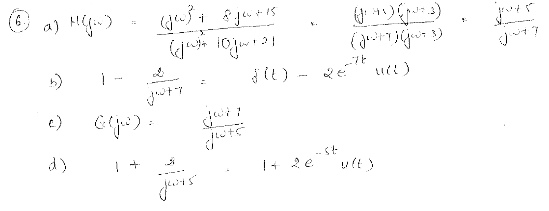 Solved Exercise 6. A system is described by the following | Chegg.com