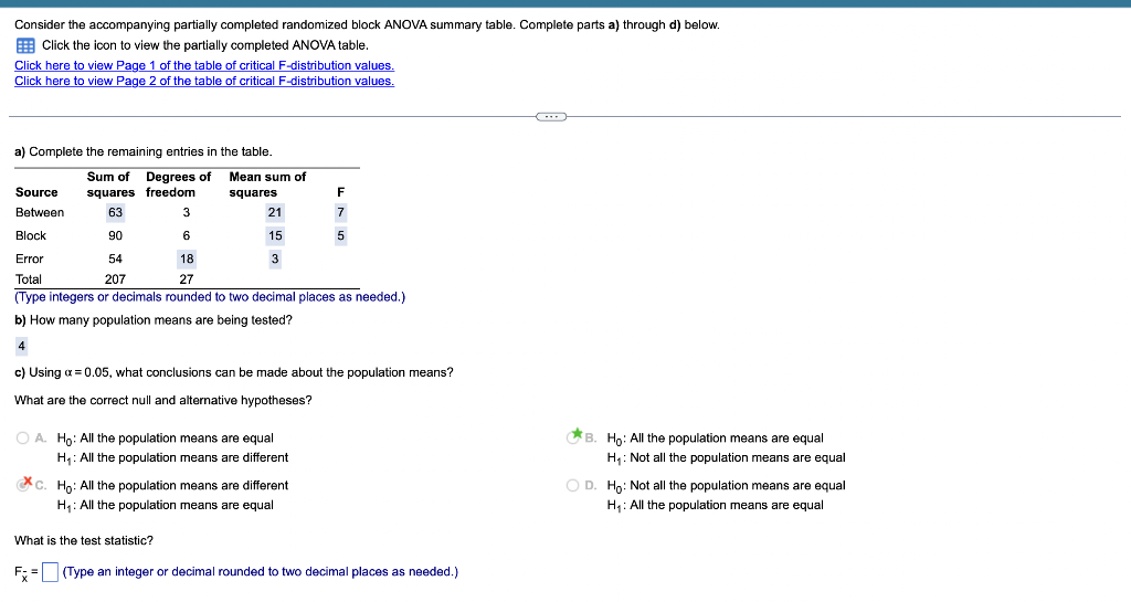 Solved consider the accompanying partially completed chegg