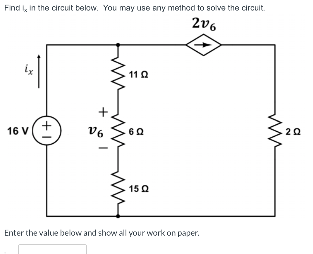 Solved Find it in the circuit below. You may use any method | Chegg.com
