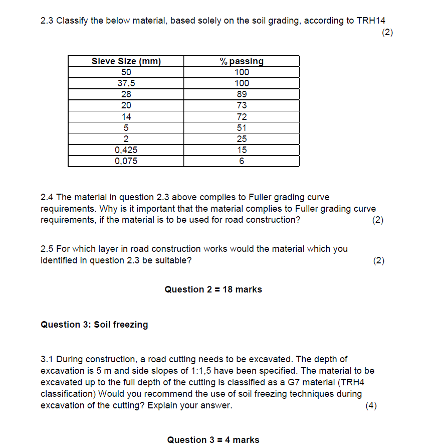 Solved 2.3 Classify the below material, based solely on the | Chegg.com