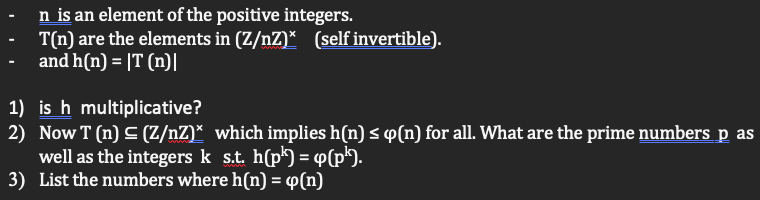 - n is an element of the positive integers. - T(n) | Chegg.com