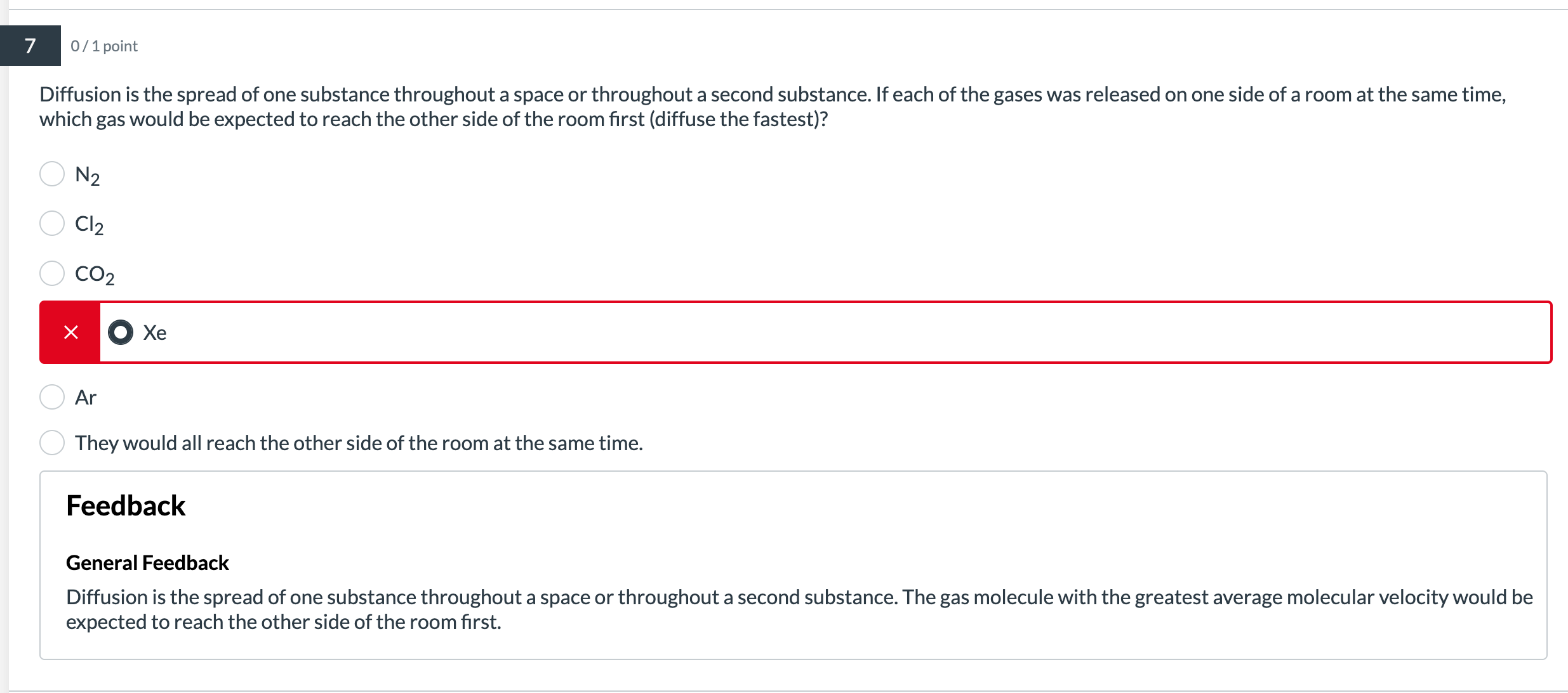 Solved Diffusion is the spread of one substance throughout a | Chegg.com