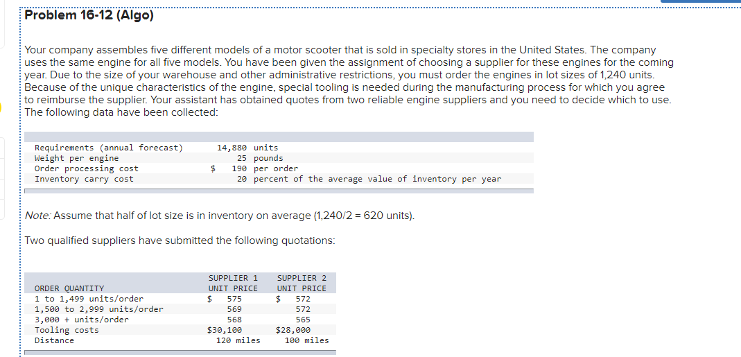 solved-problem-16-12-algo-your-company-assembles-five-chegg