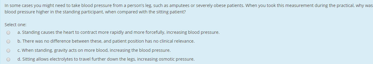 Solved In some cases you might need to take blood pressure | Chegg.com