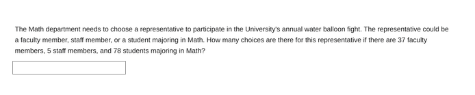 Solved The Math department needs to choose a representative | Chegg.com