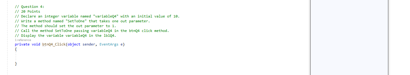Solved Declare an integer variable named "variableQ4" with | Chegg.com