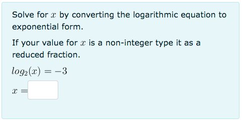 Solved Solve for x by converting the logarithmic equation to | Chegg.com