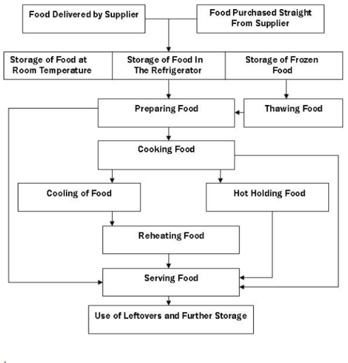 Solved Describe the given flowchart of food serving process | Chegg.com