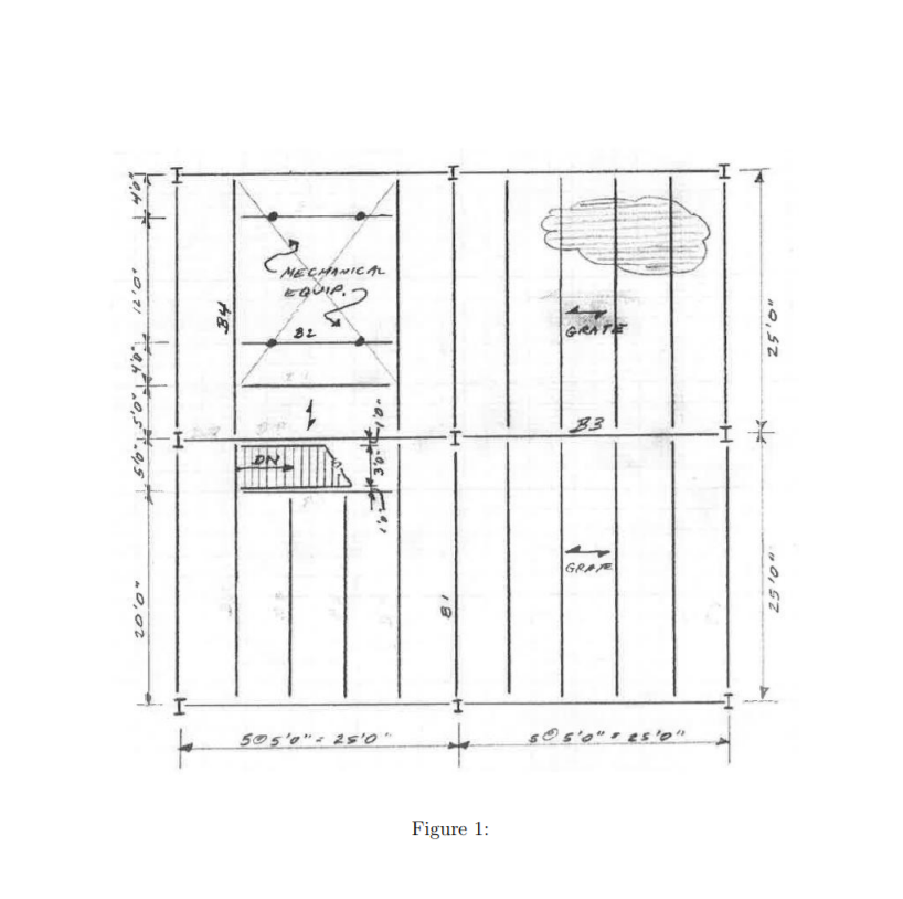 Solved Fig. 1 shows a floor framing plan for an equipment | Chegg.com