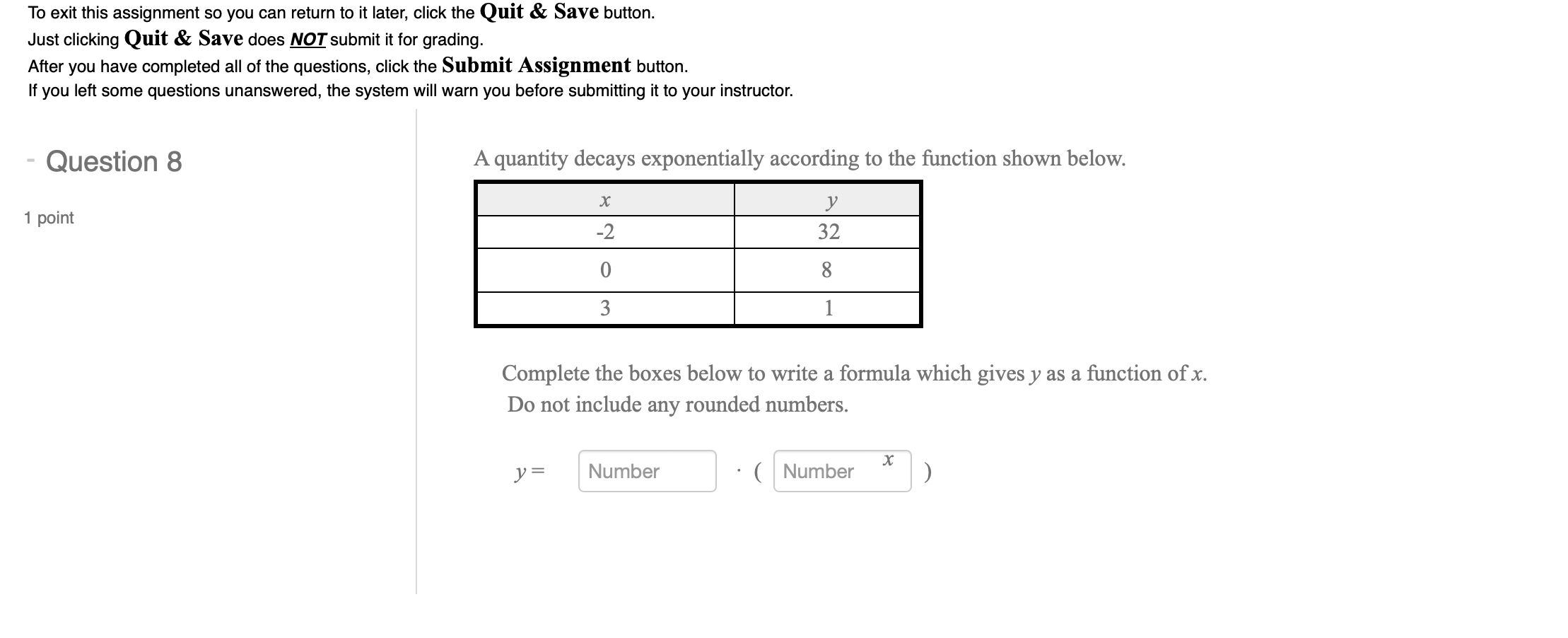 Solved To exit this assignment so you can return to it | Chegg.com