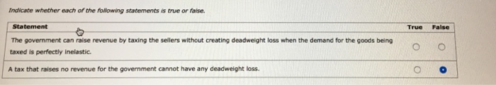 Solved Indicate whether each of the following statements is | Chegg.com