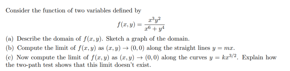 Solved Consider the function of two variables defined by psy | Chegg.com