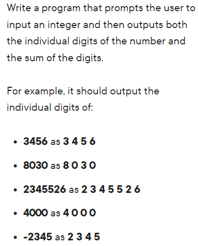 Solved Write a program that prompts the use input an integer | Chegg.com