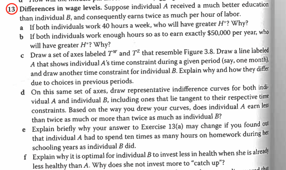 Solved 13 Differences in wage levels. Suppose individual A | Chegg.com