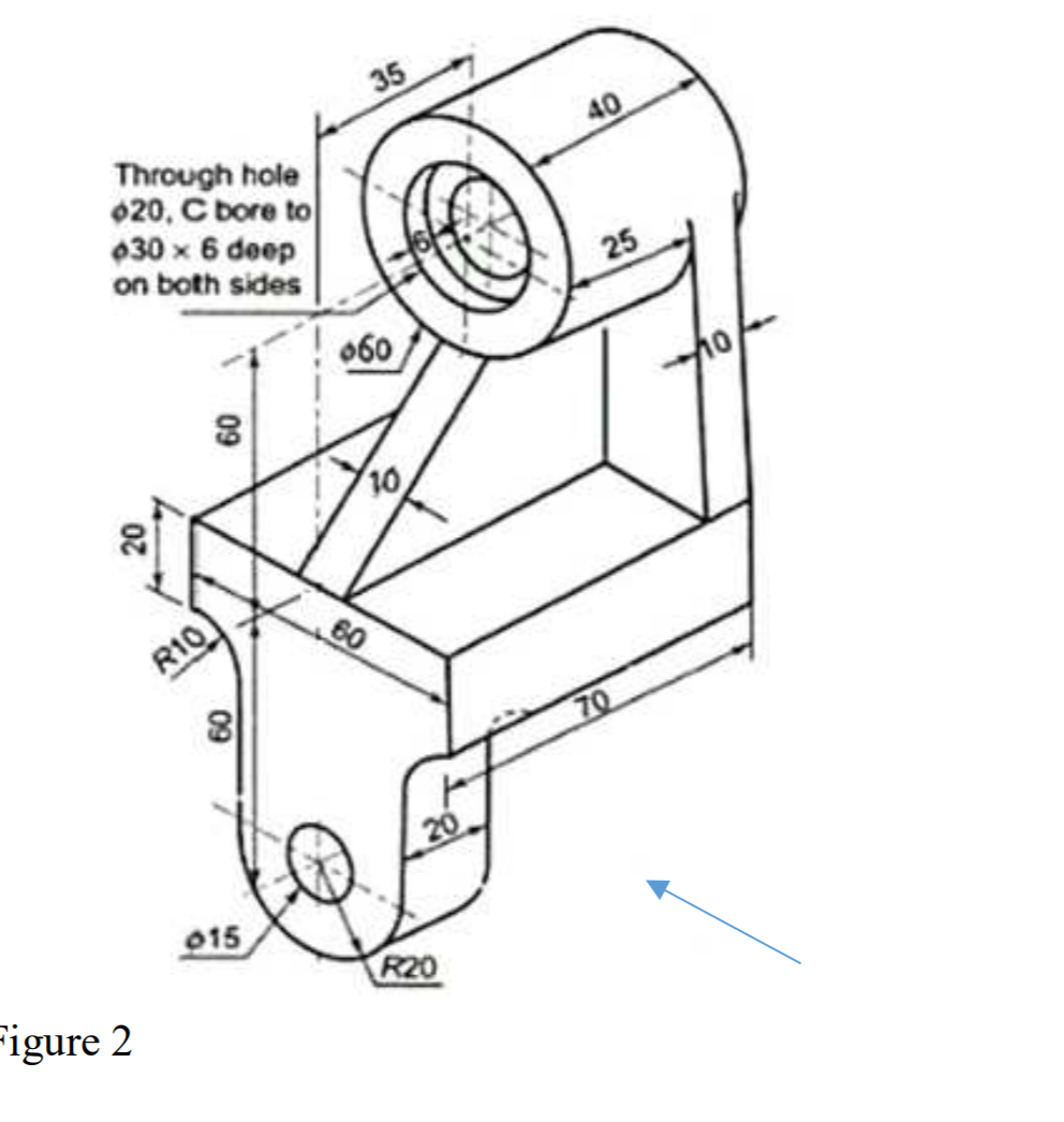 Solved draw the elevation, the left side and the plan view | Chegg.com
