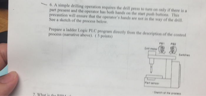 6. A simple drilling operation requires the drill | Chegg.com