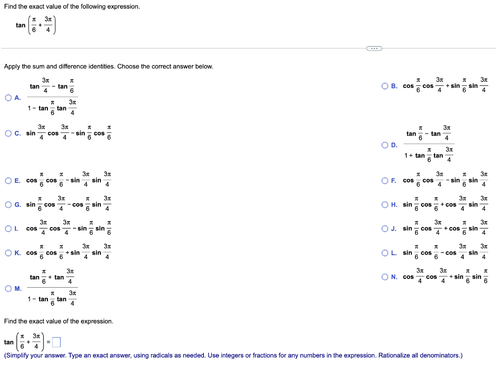 solved-find-the-exact-value-of-the-following-expression-chegg