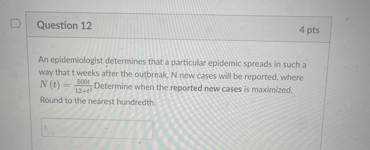 Solved An epidemiologist determines that a particular | Chegg.com