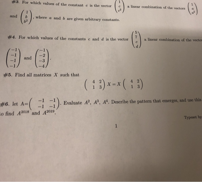 Solved 3 For Which Values Of The Constant C Is The Vector Chegg Solved 3 For Which Values Of The Constant C Is The Vector Chegg