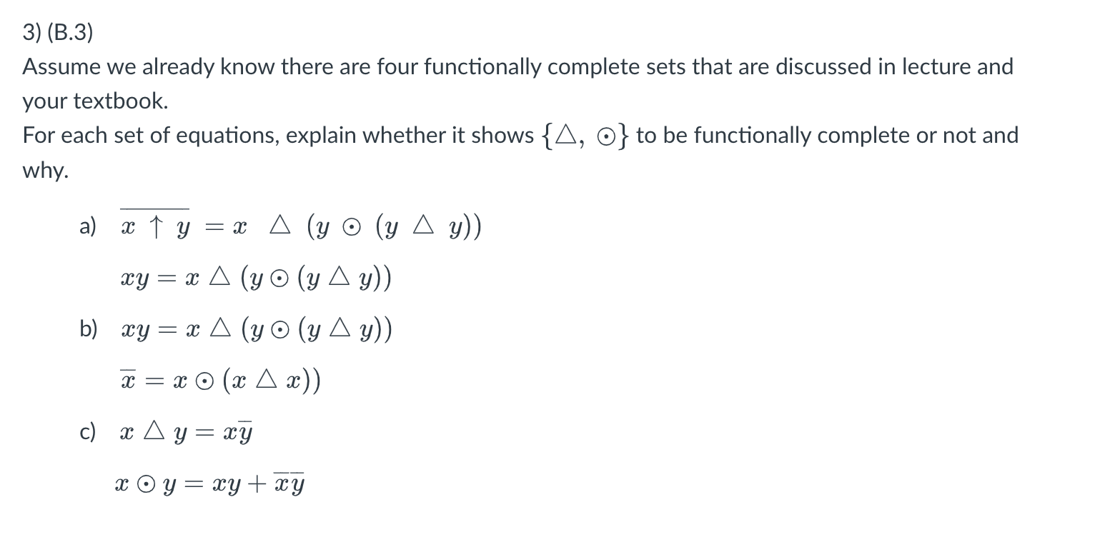 Solved 3) (B.3) Assume We Already Know There Are Four | Chegg.com