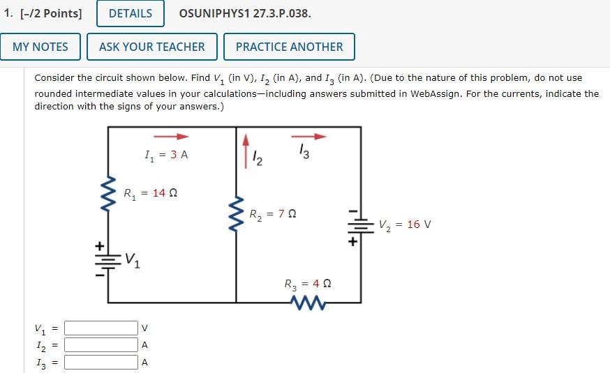 Solved Consider The Circuit Shown Below. Find V1 (in V), I2 | Chegg.com