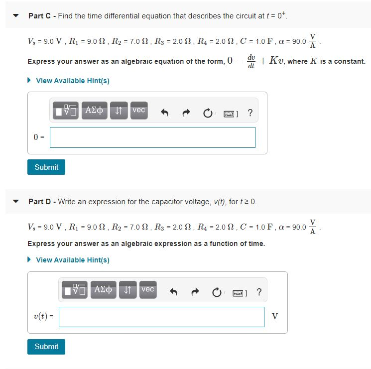 Solved Learning Goal: To analyze an RC circuit with a | Chegg.com