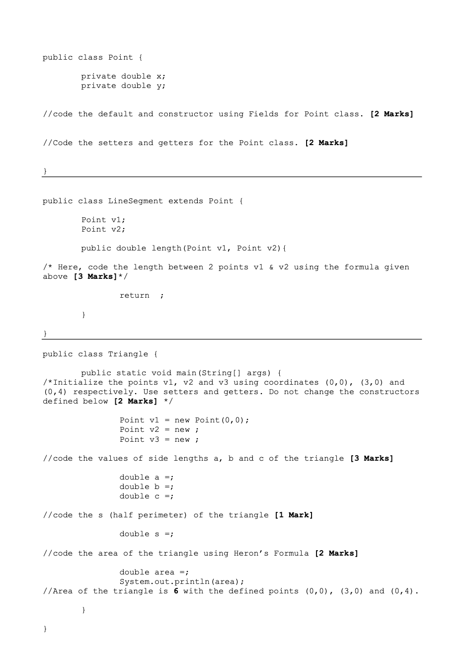 Solved Problem 2: Write a program that finds out the area of | Chegg.com