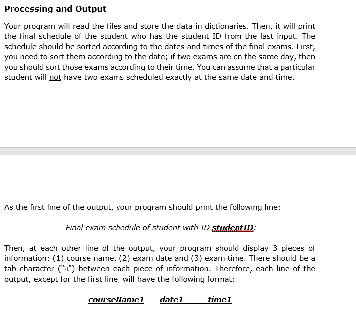 Solved Inputs There are two input files, the details of | Chegg.com