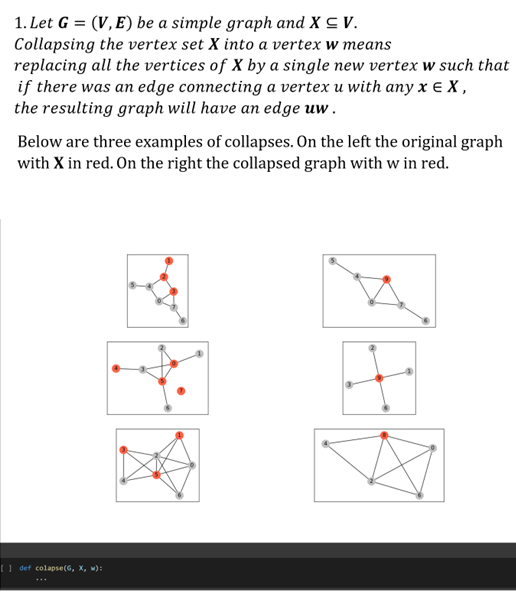 Solved 1. Let G = (V, E) be a simple graph and X SV. | Chegg.com