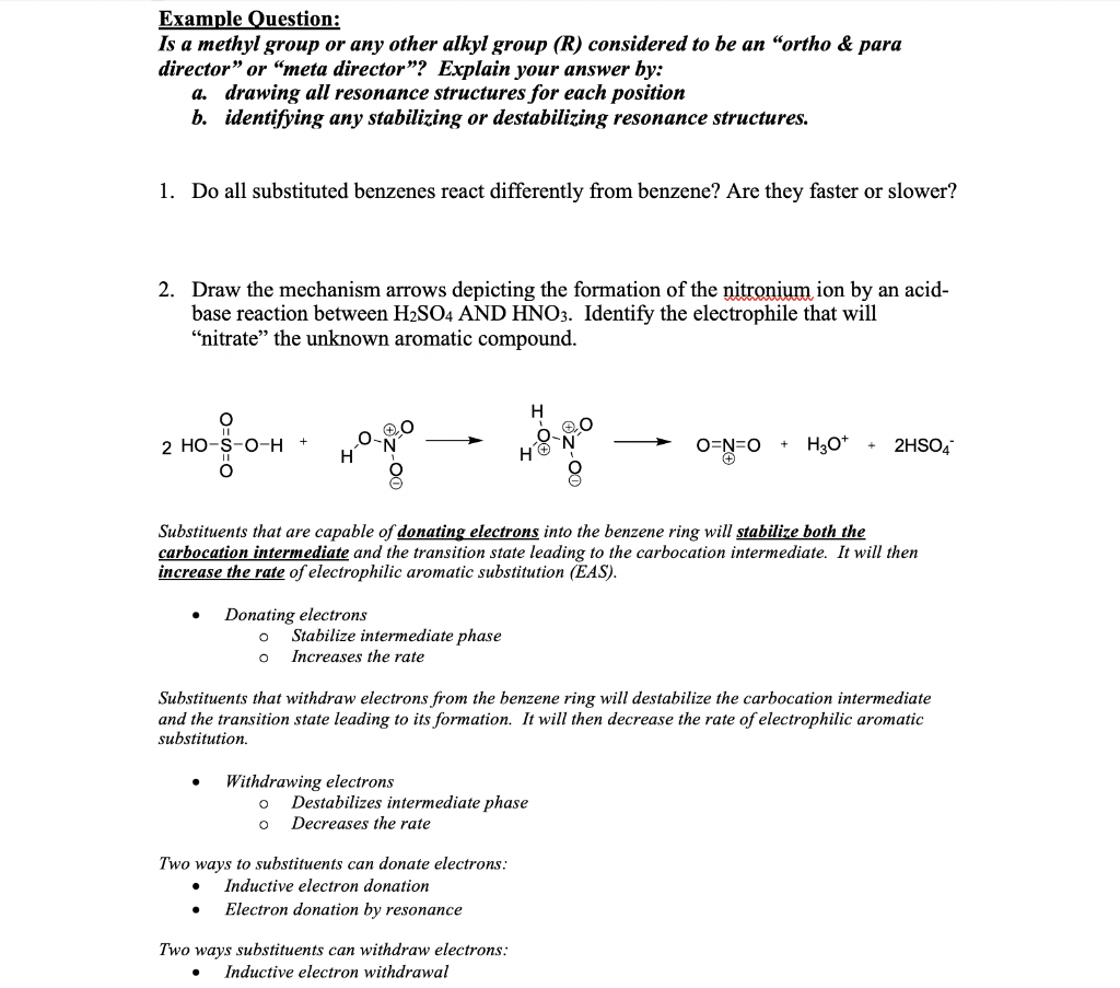 Solved Example Question: Is a methyl group or any other | Chegg.com