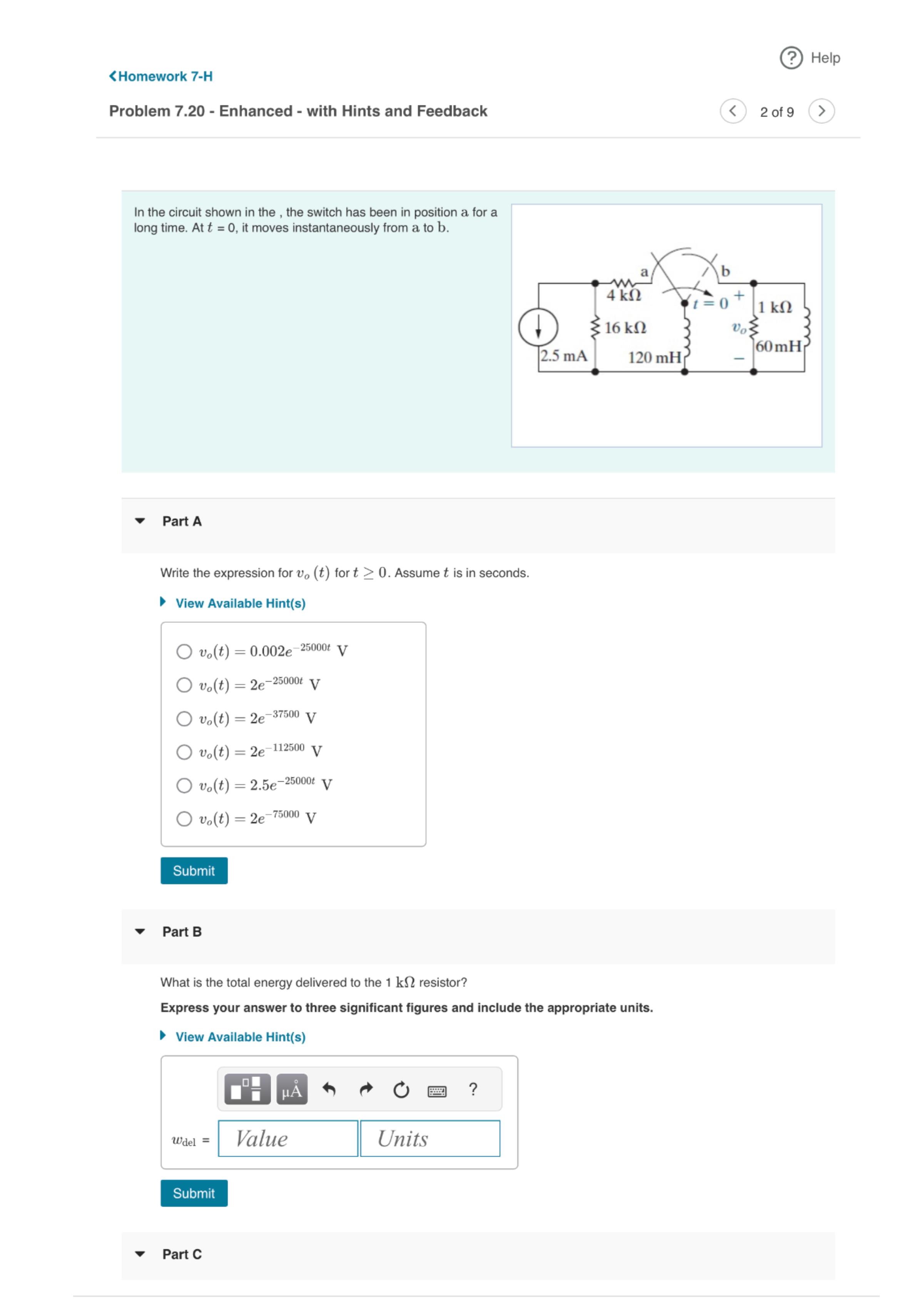 Solved Problem 7.20 - Enhanced - with Hints and FeedbackIn | Chegg.com