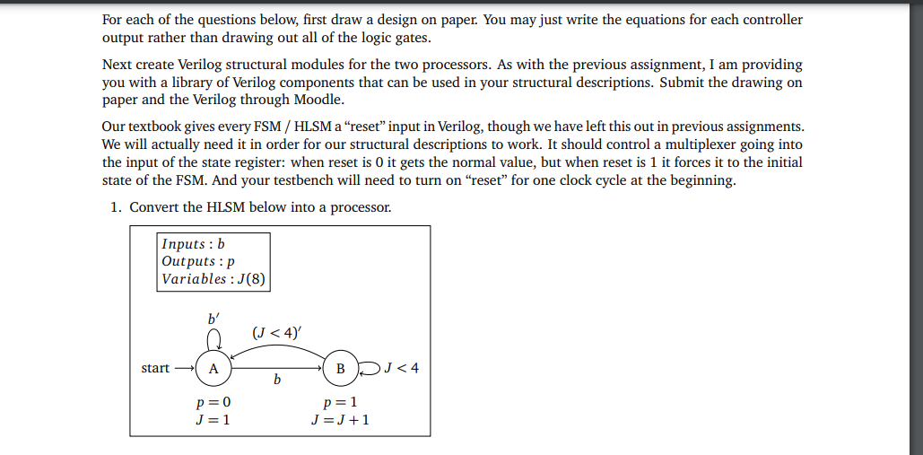 Solved For each of the questions below, first draw a design | Chegg.com