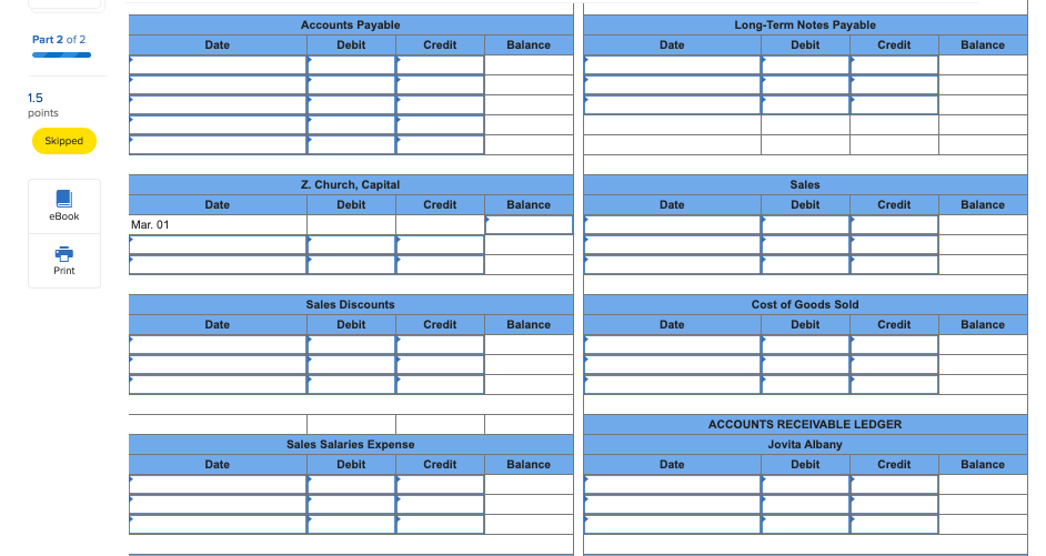 Solved Problem 7-1a Special Journals, Subsidiary Ledgers, 