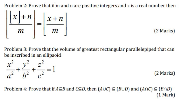 Solved Problem 2: Prove that if m and n are positive | Chegg.com