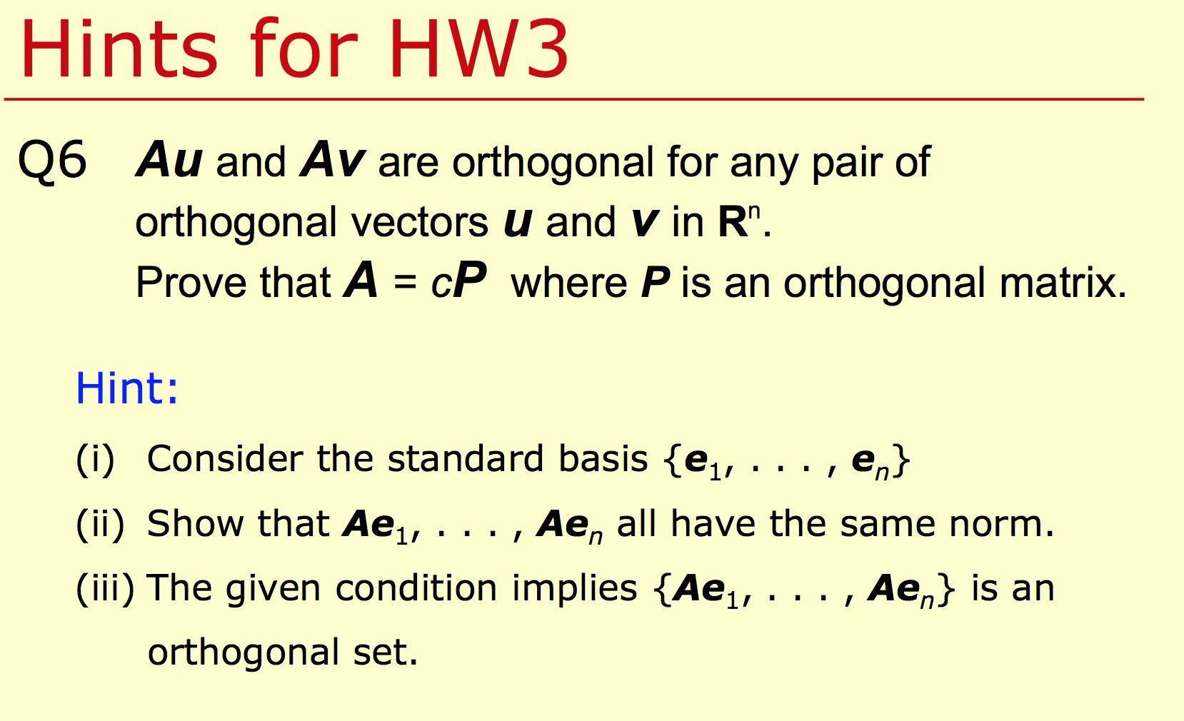 6 Let A Be A Square Matrix Of Order N Given That Chegg Com