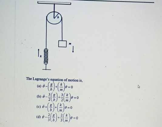 Solved Which Of The Following Is Conserved If The Lagrang Chegg Com