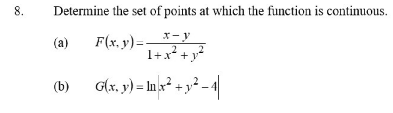 Solved Determine the set of points at which the function is | Chegg.com