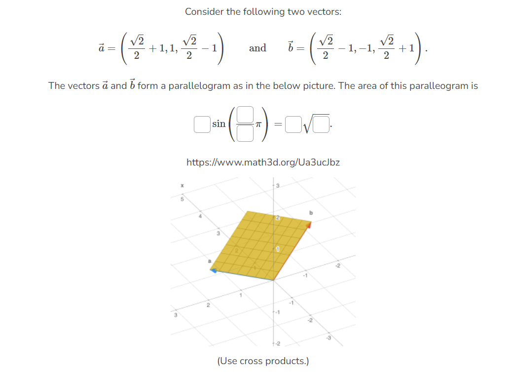 Solved Consider The Following Two Vectors: √2 à = +1,1, And | Chegg.com