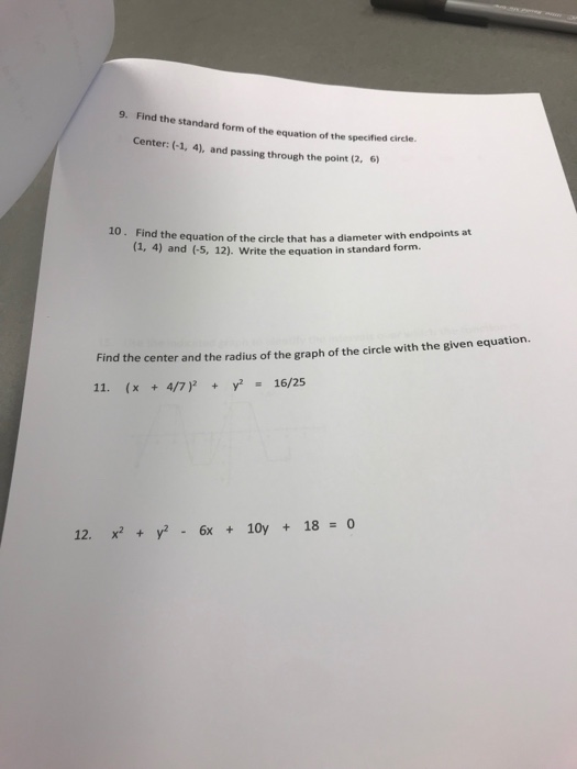 Find Equation Of Circle With Endpoints Calculator Tessshebaylo