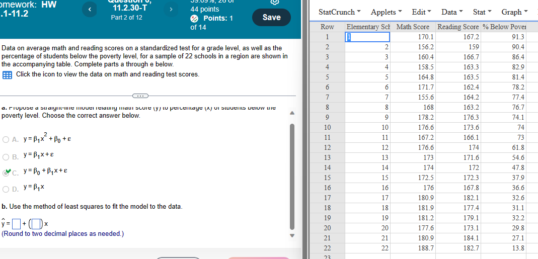 solved-use-the-method-of-least-squares-to-fit-the-model-to-chegg