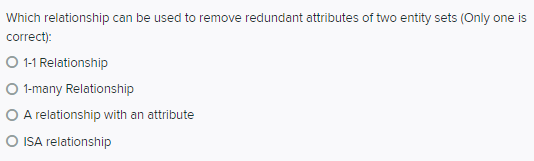 Solved Which relationship can be used to remove redundant | Chegg.com
