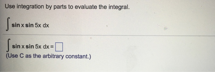 integration of sin 5x dx