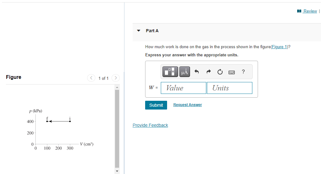 Solved How much work is done on the gas in the process shown | Chegg.com