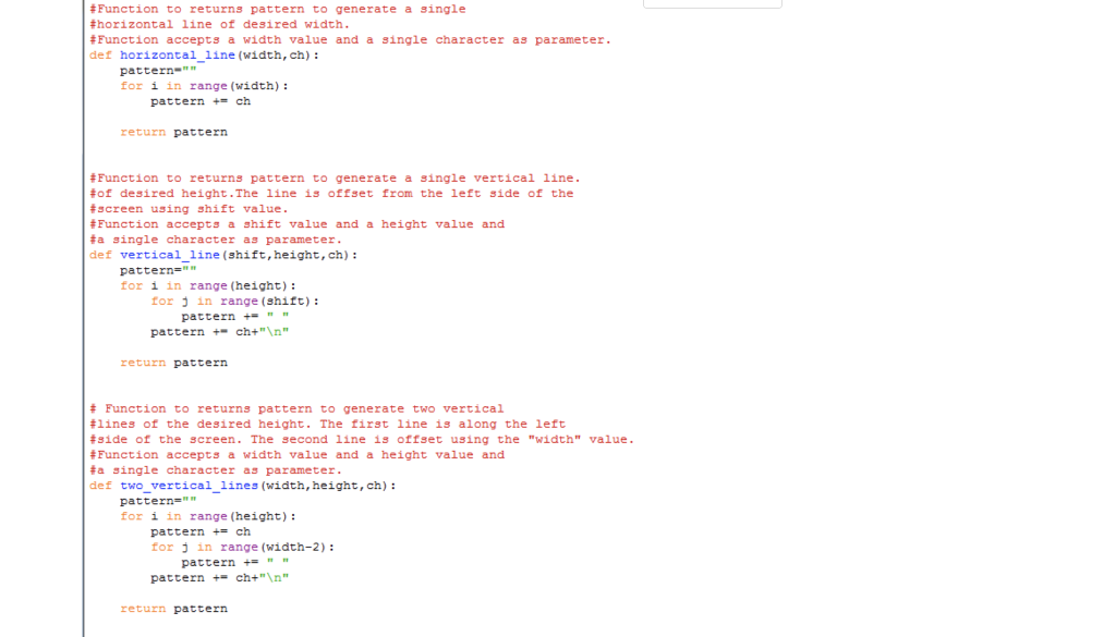 Solved Use python please! there is the three-line functions | Chegg.com