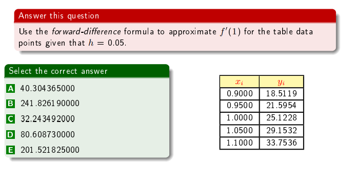 Solved Answer this question Use the for ward-difference | Chegg.com