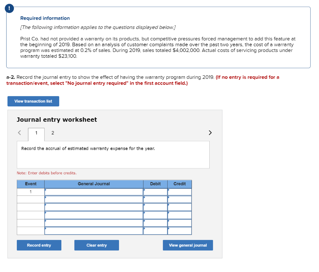 Solved Kohl Co. provides warranties for many of its