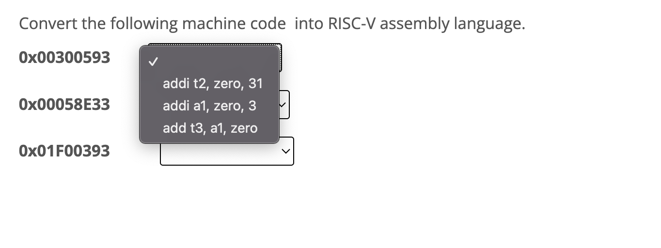 Solved Convert The Following Machine Code Into RISC-V | Chegg.com